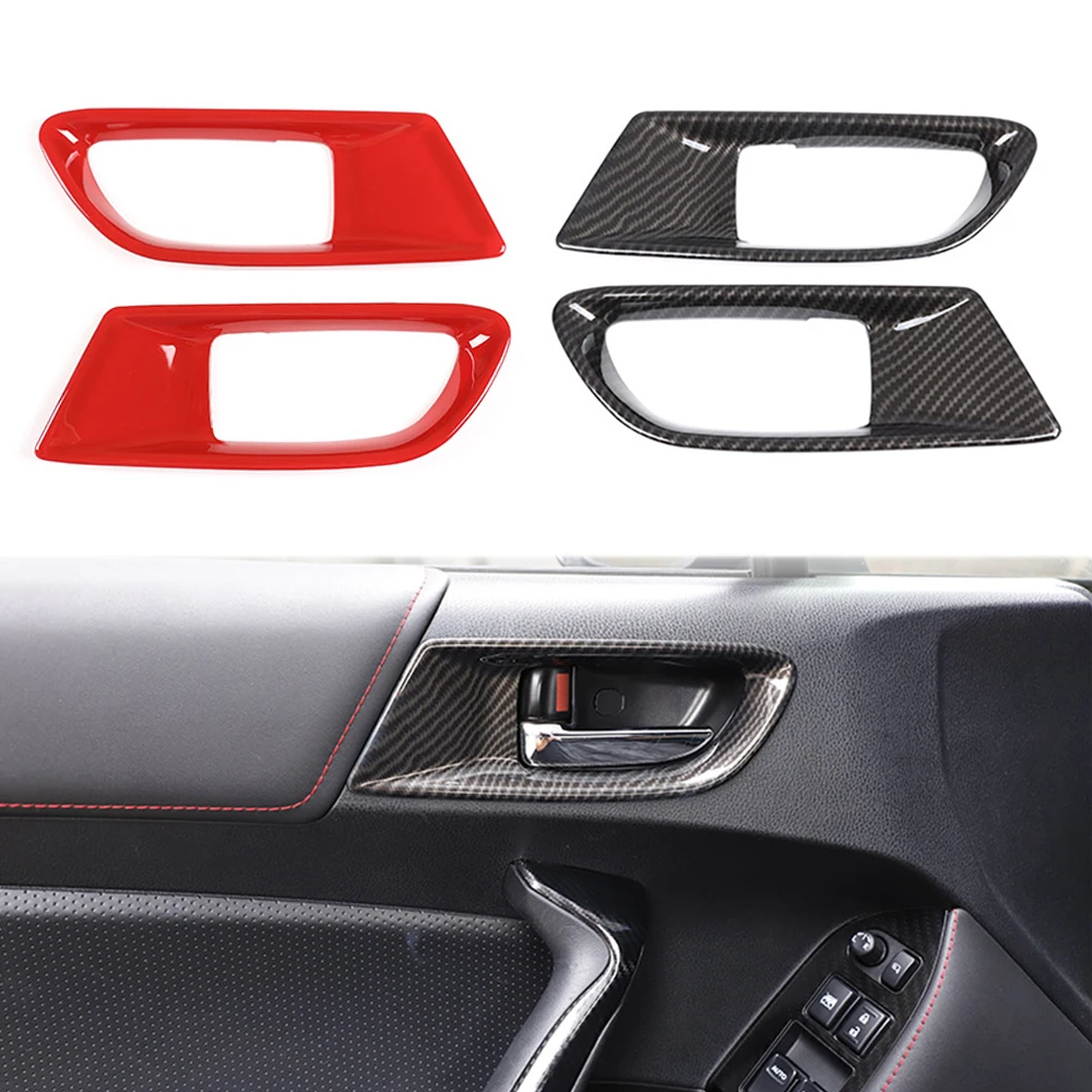 Carbon Fiber Car Door Handle Center Console Gear Panel Air Outlet Frame Cover Trim For Toyota 86 Subaru BRZ SCION FR-S 2012-2020