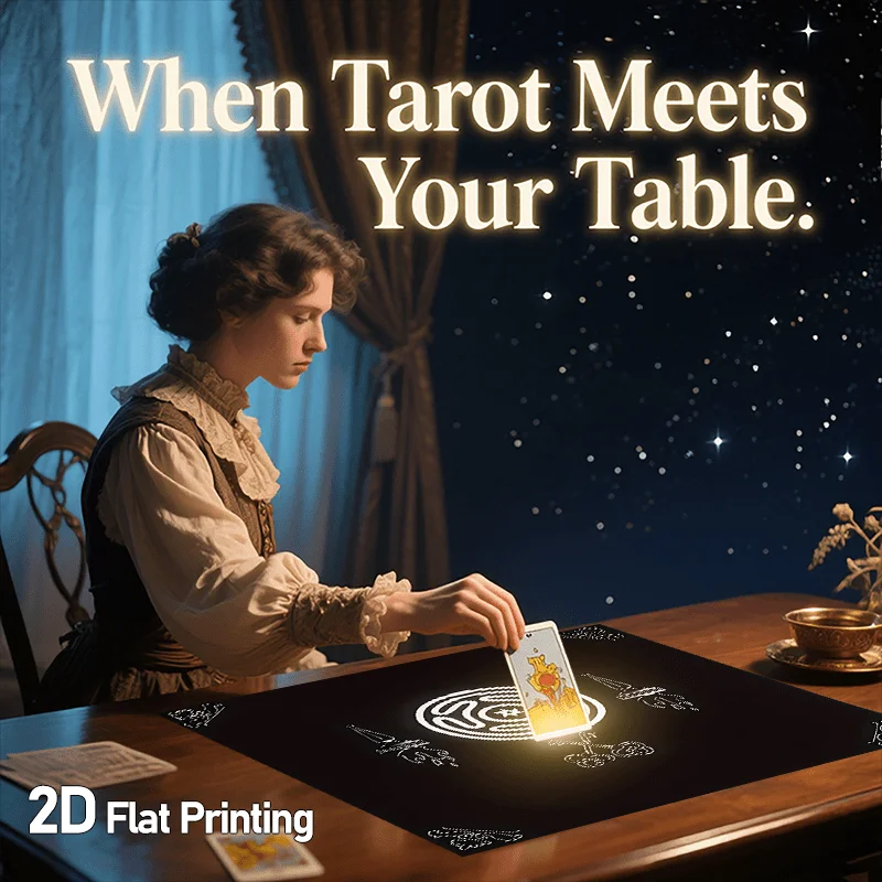 Tarot Cloth Neutral Tarot Cloth Astrology Sun Key of Hecate Strophalus Altar Cloth | Triple Muse Torch 100% Polyester Square