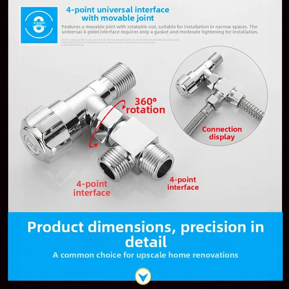 

3/4 Way Water One In Two Out Diverter Connector Pipe Fittings Thickened Male And Female Tee T-Adapter Connection