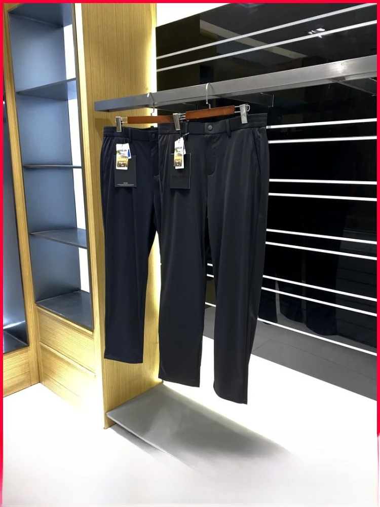 

Льняная ткань с добавлением шелка! Мужские брюки прямого кроя из тонкой ткани: идеальны для весны, лета, деловых встреч и повседневной носки