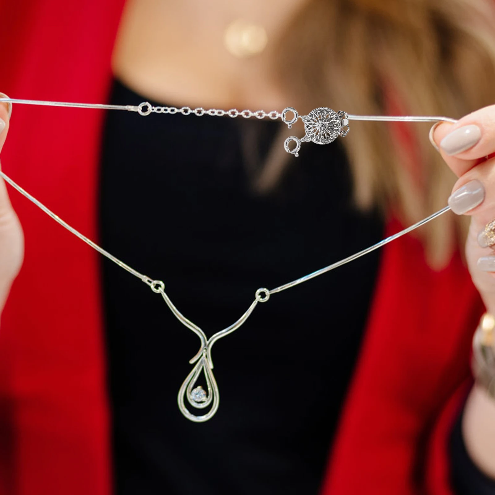 3 قطعة فواصل طبقات القلادة موصلات نحاسية للقلائد المتعددة مستلزمات صناعة المجوهرات المشابك المضادة للتشابك