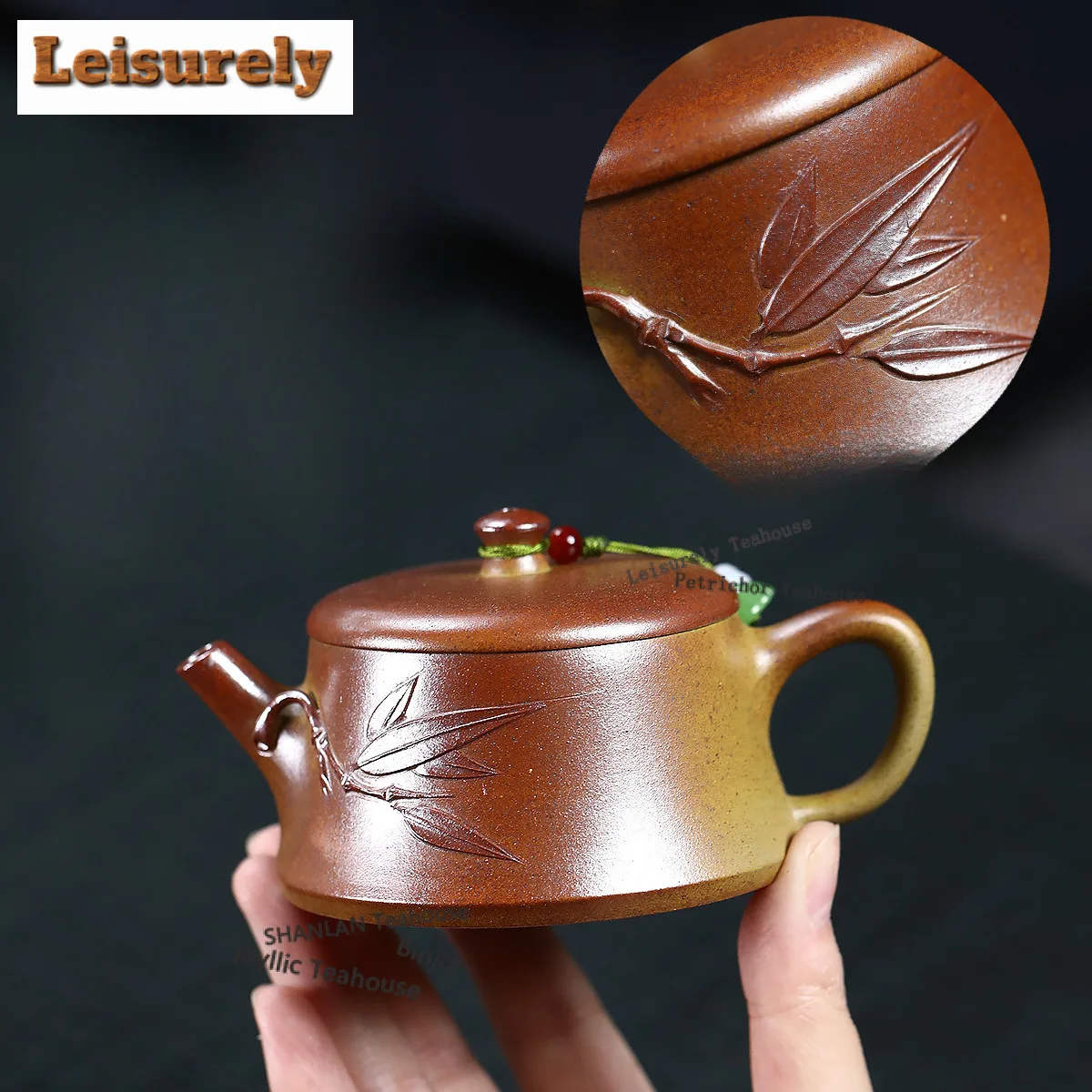 

150ml Yixing Purple Clay Teapots Handmade Stone Scoop Pot Raw Ore Gold Section Mud Tea Infuser Kettle With Strainer Zisha Teaset