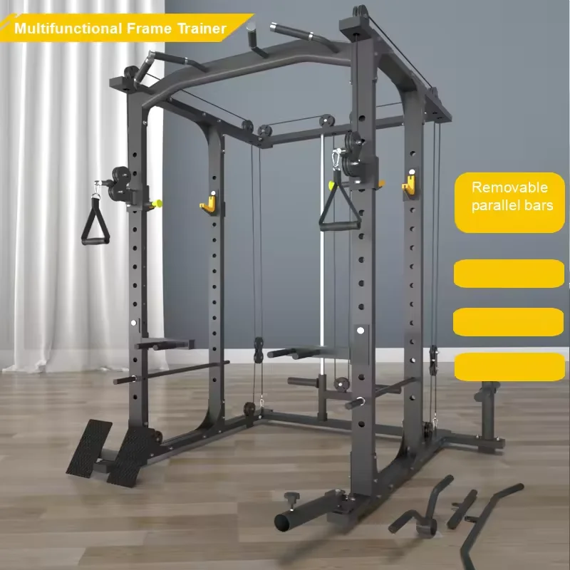 

Popular Smith Machine Commercial Fitness Equipment Power Cage Home Functional Station Trainer Squat Rack