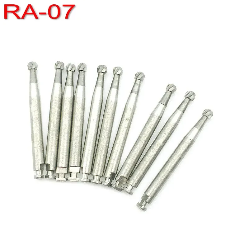 10Pcs Dental Tungsten Steel Carbide burs For Low Speed Latch Type RA-05 RA-06 RA-07 RA-08 RA-35 RA-702