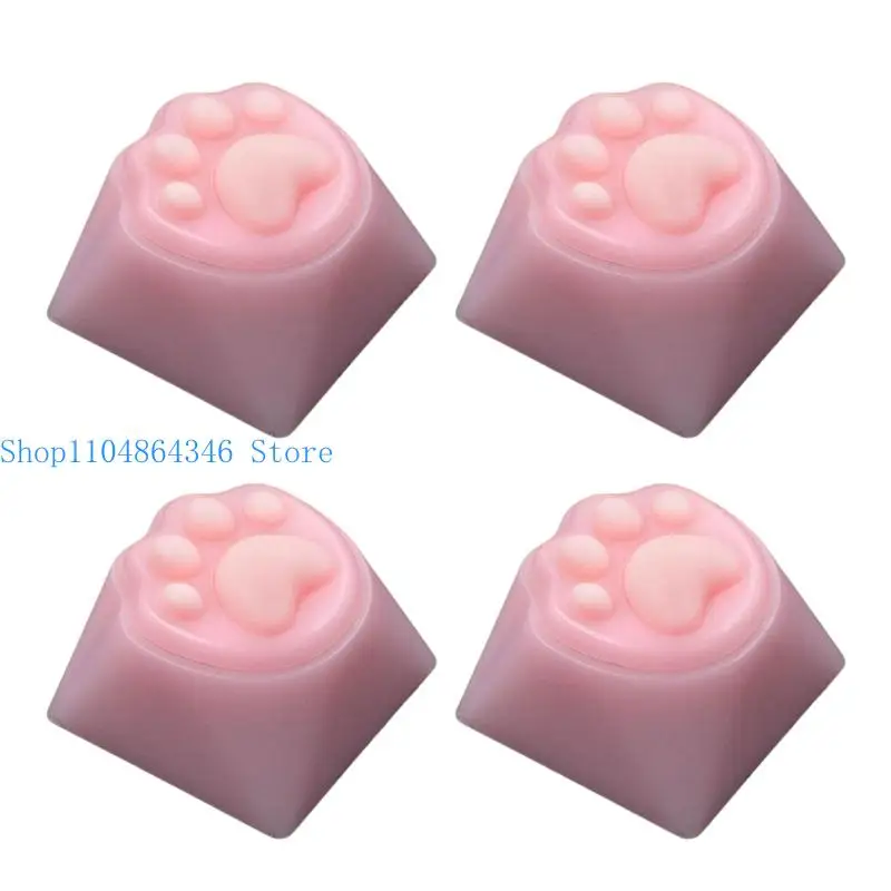 652F 4PCS Color Resin Cartoon Keycap for Mechanical Keyboards Keycaps For Computer