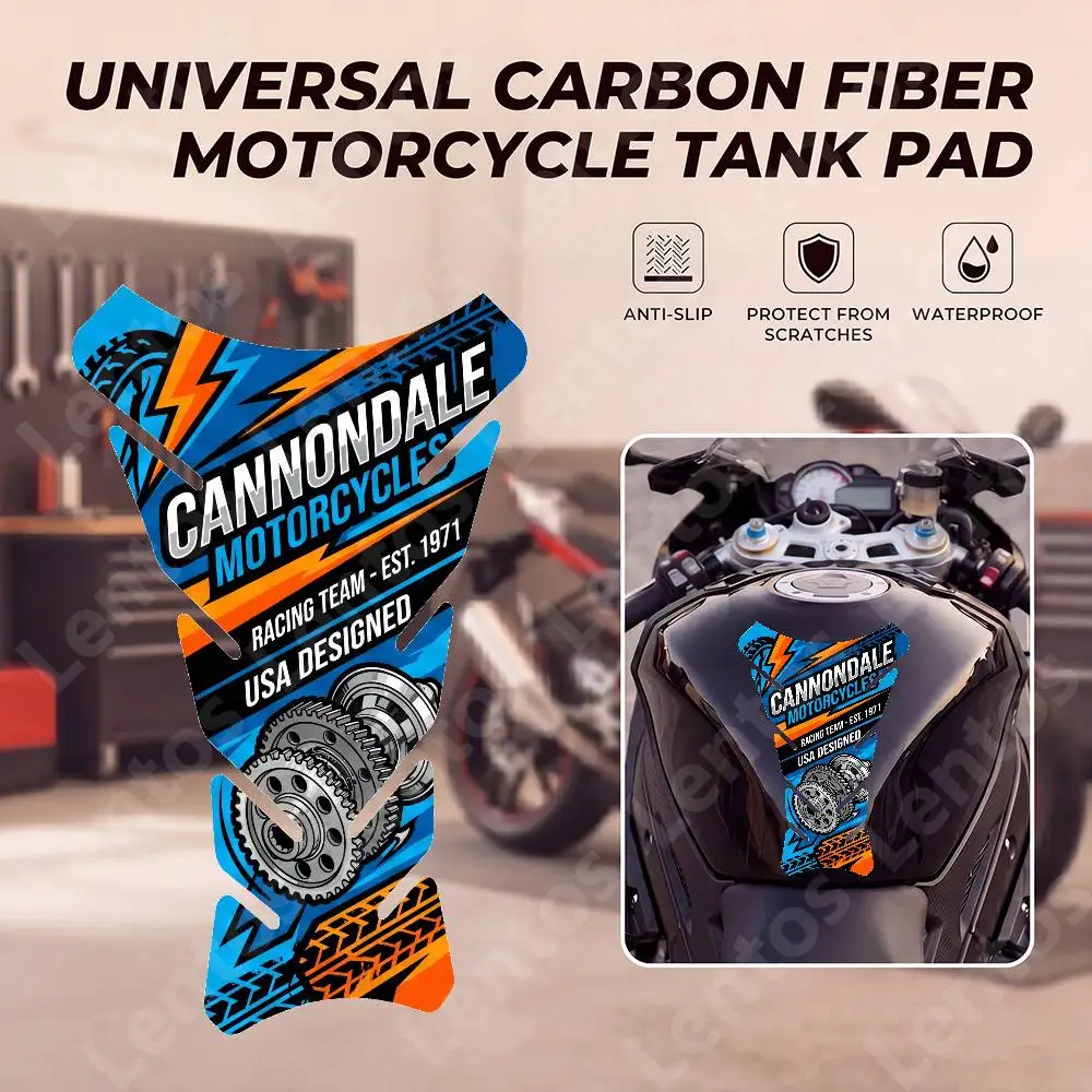 

For Cannondale Motorcycle Fish Bone Fuel Tank Sticker Anti-Slip Tank Pad Decal