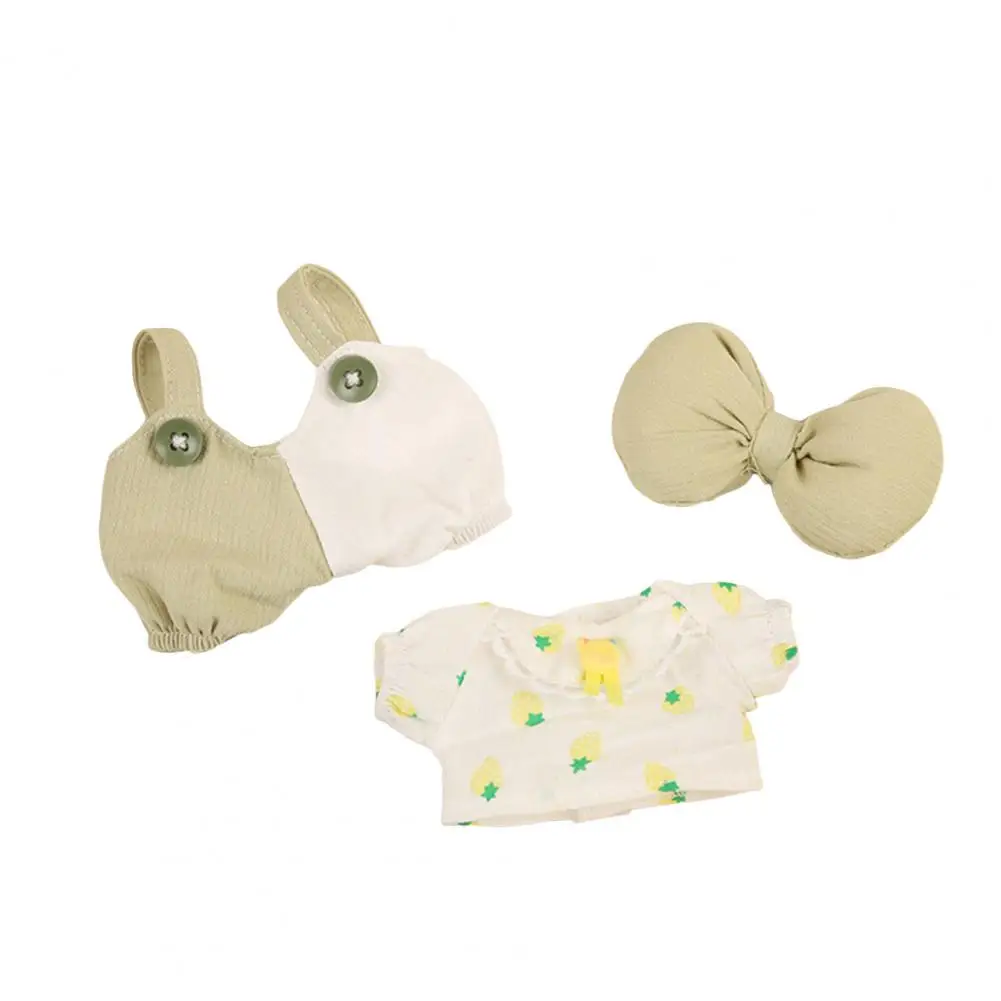 Conjunto de ropa para muñecas de 17cm, ropa para muñecas de tela suave, conjunto de ropa para muñecas elegante de lujo con accesorios para muñecas de 17cm Labu-bu