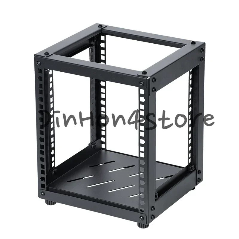 Open 10 inch Desktop Cabinet Natural Unprocessed NAS Router Storage Cabinet for Network Switch Network Device