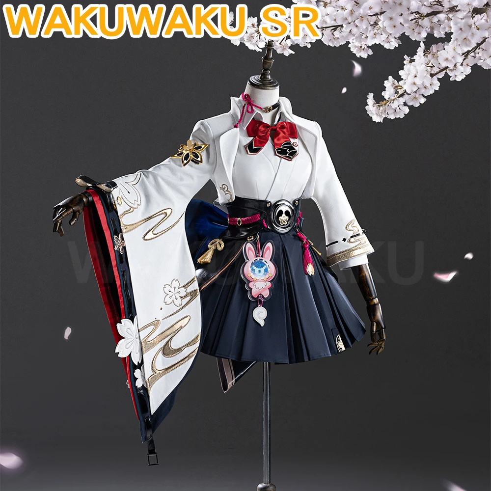 

Evanescia Cosplay Costume Game Honkai: Star Rail WakuWaku-SR Cosplay HSR Evanescia Women Costume Dress Metal Accessories