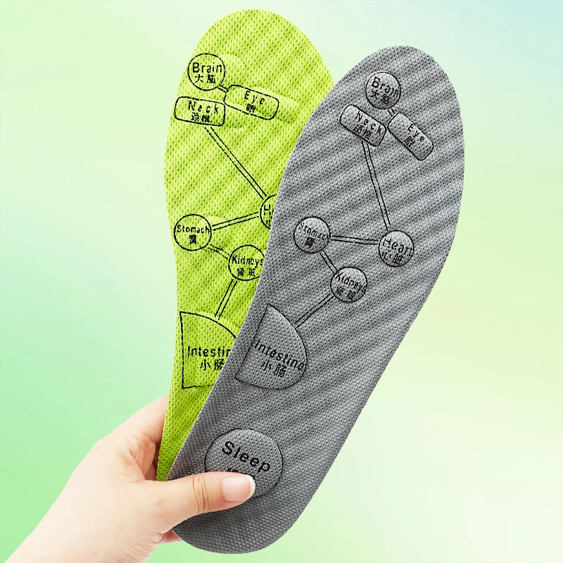 통기성 데오도란트 스포츠 신발 깔창 남녀 발 지압 깔창 편안한 러닝 하이 점프 농구화 밑창