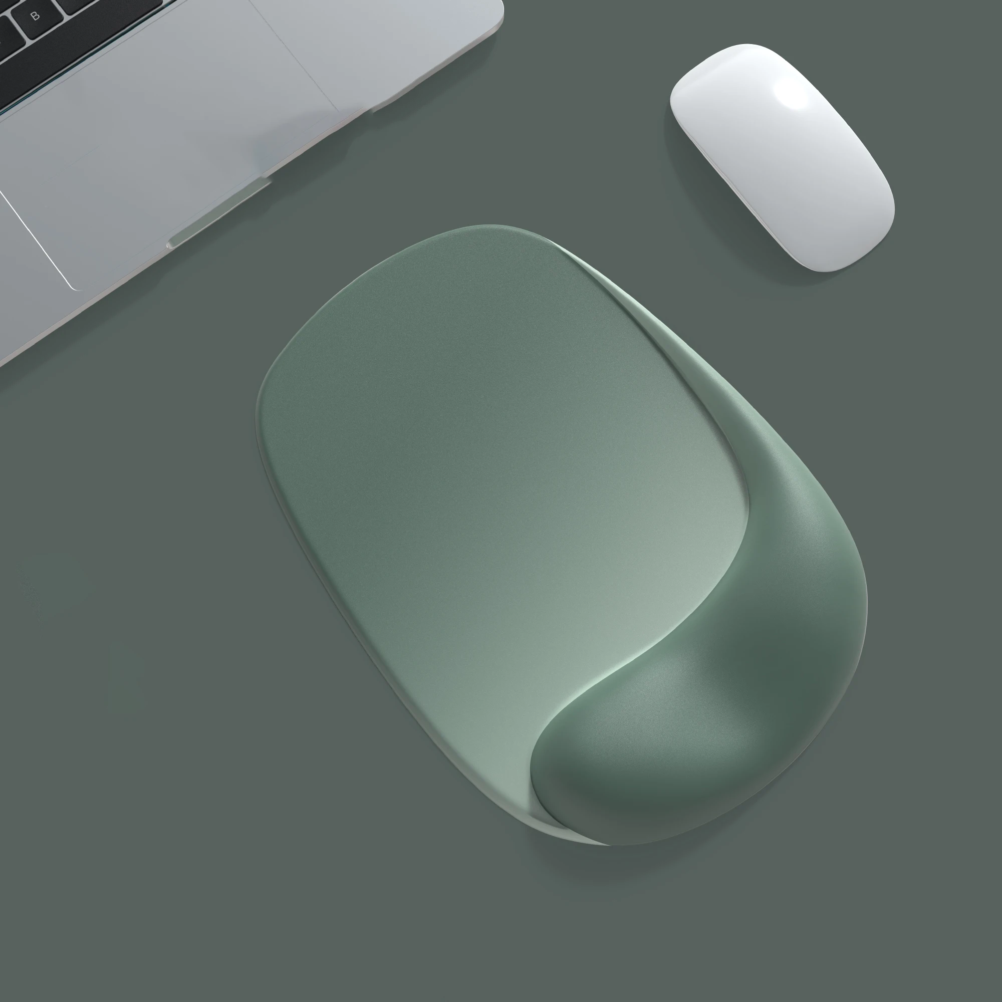 Mouse Pad Ergonômico com Apoio de Punho em Gel, Base Antiderrapante, Confortável para Uso em Laptop e Desktop, Ideal para