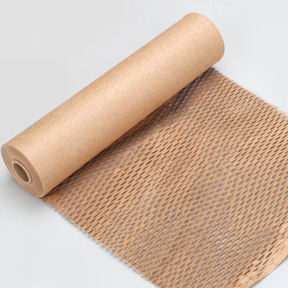 L30m W50cm Honeycomb Packing Paper Packing Wrap, Air Cushions Packing，Shipping Wrap Roll, Biodegradable Packing Materials