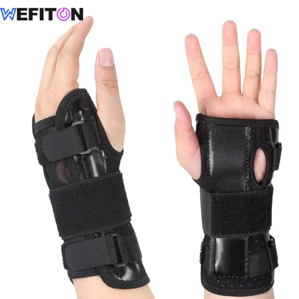 1Piece Wrist Brace with Removable Pad for Carpal Tunnel,Night Wrist Sleep Support,Fits Both Hands,Hand Support Straps for Sports