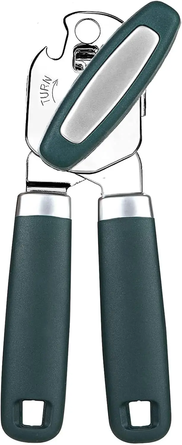 

3-in-1 Manual Can Opener with Bottle Opener, Durable Stainless Steel for Kitchen Use, Senior-Friendly Design