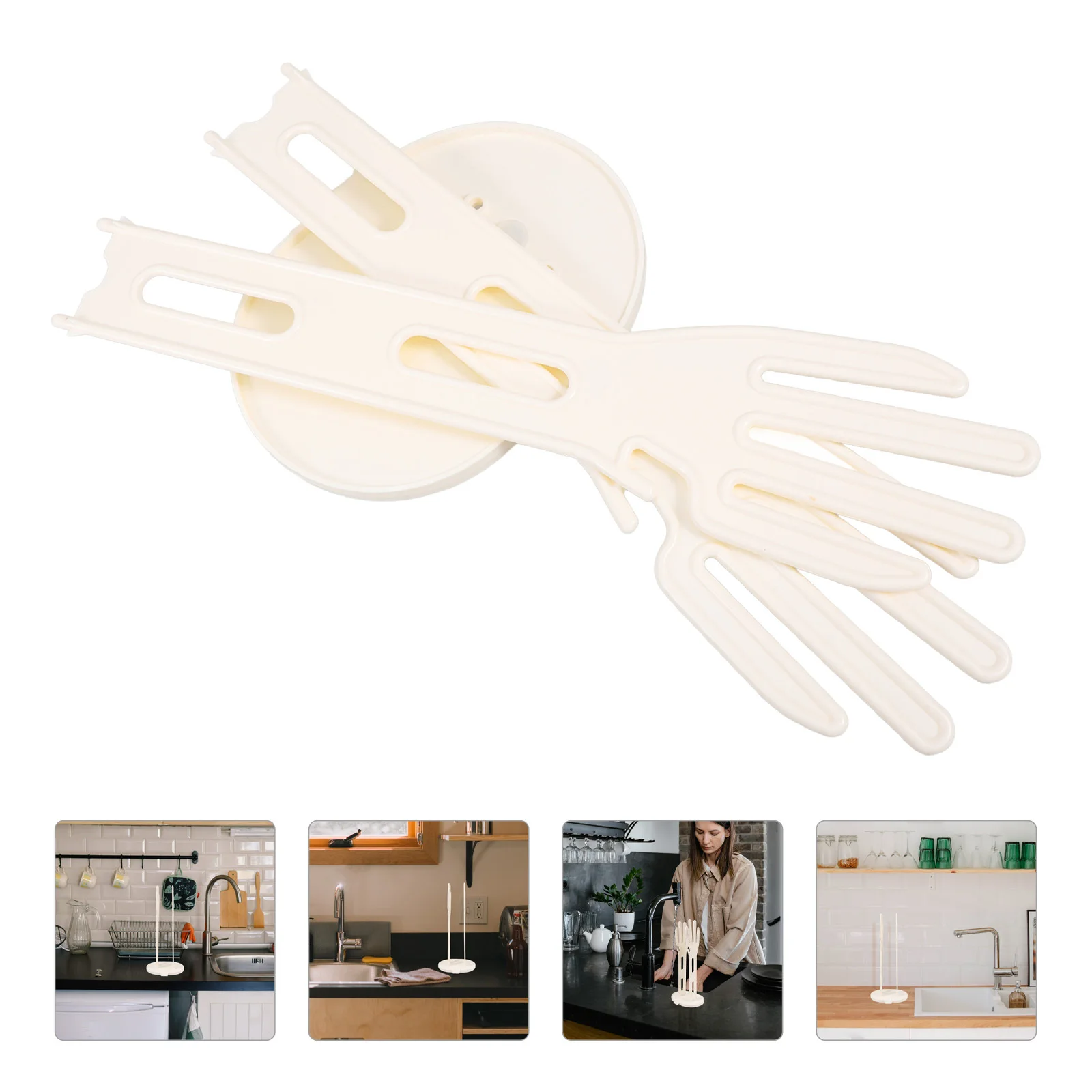 

Drain For Kitchen Sink Multifunctional Drying Stand Gloves Towels Dishcloths Bags Detachable Pp Plastic Water Collection Tray