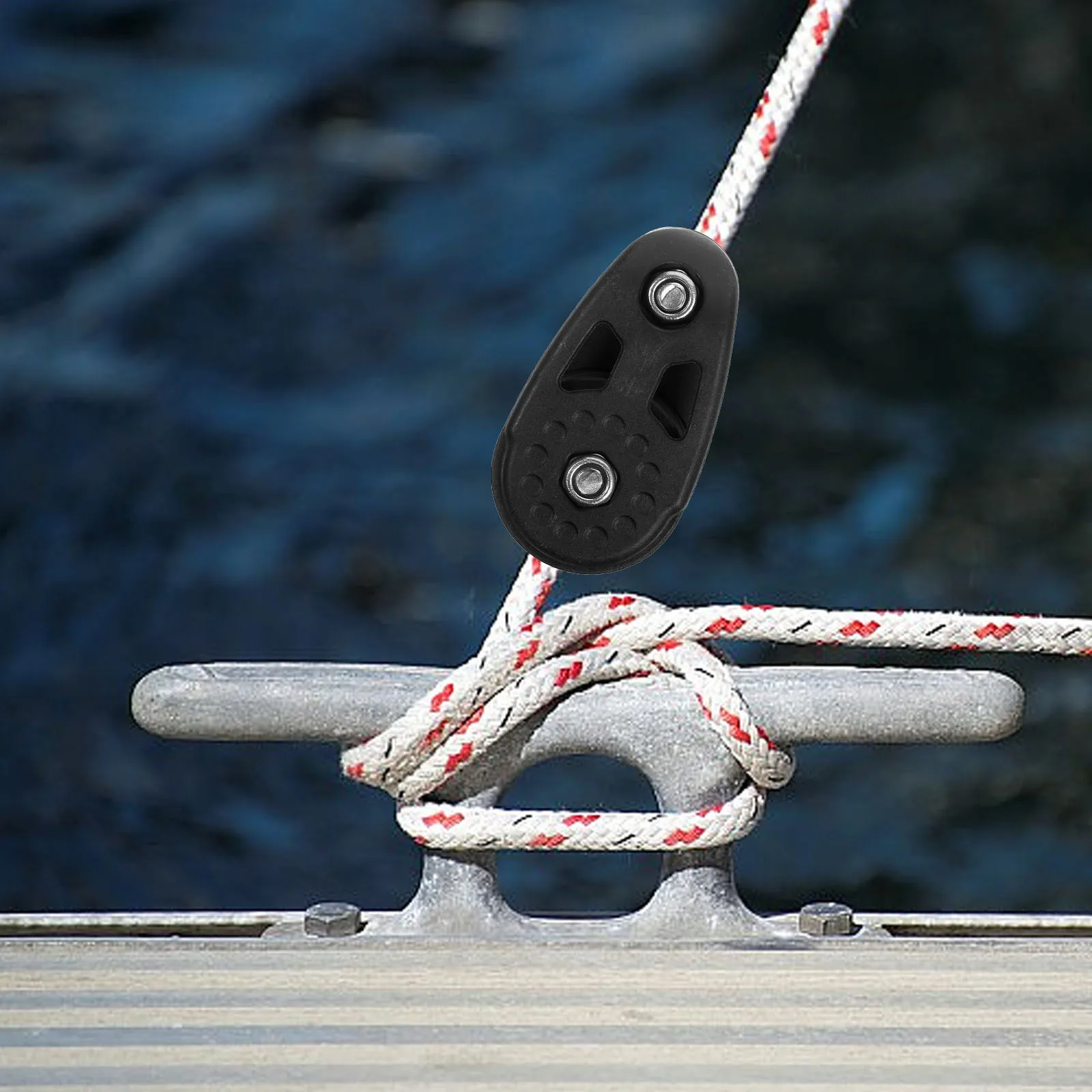 

2Pcs Kayak Anchor Pulley: High Strength Nylon Single Swivel Pulley for Boat Anchor Trolley Kit Smooth Operation in Rivers Ocean