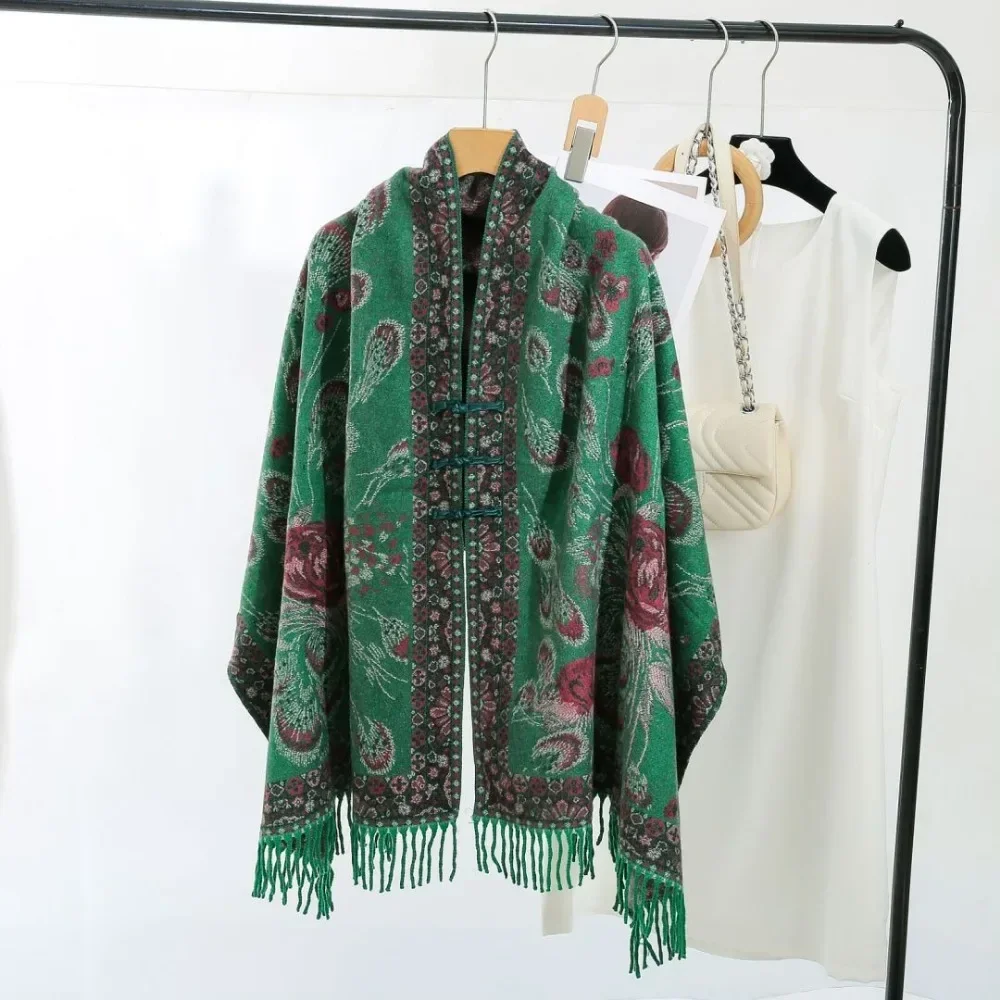 Ethnic Style Vintage Cardigan Streetwear Harajuku Coats Jackets Capes Ponchos Fashion Clothes Women Clothing Outerwear