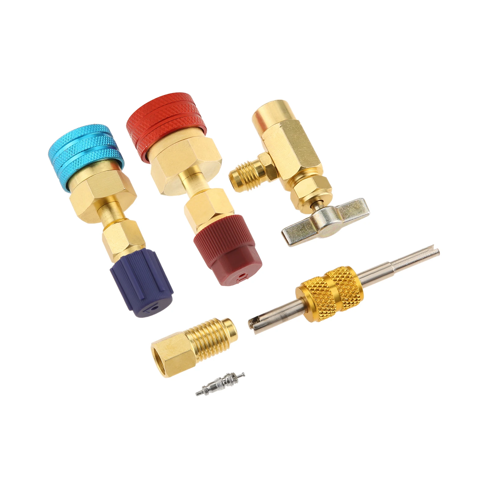

1 Set R1234yf To R134a Adapter Kit High Low Side Quick Coupler for Car HVAC Air Conditioning Refrigerant Recharging