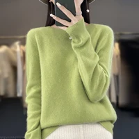 New cashmere sweater women's sweater in autumn and winter 100% merino wool fashion O-neck autumn warm pullover top - Image 2