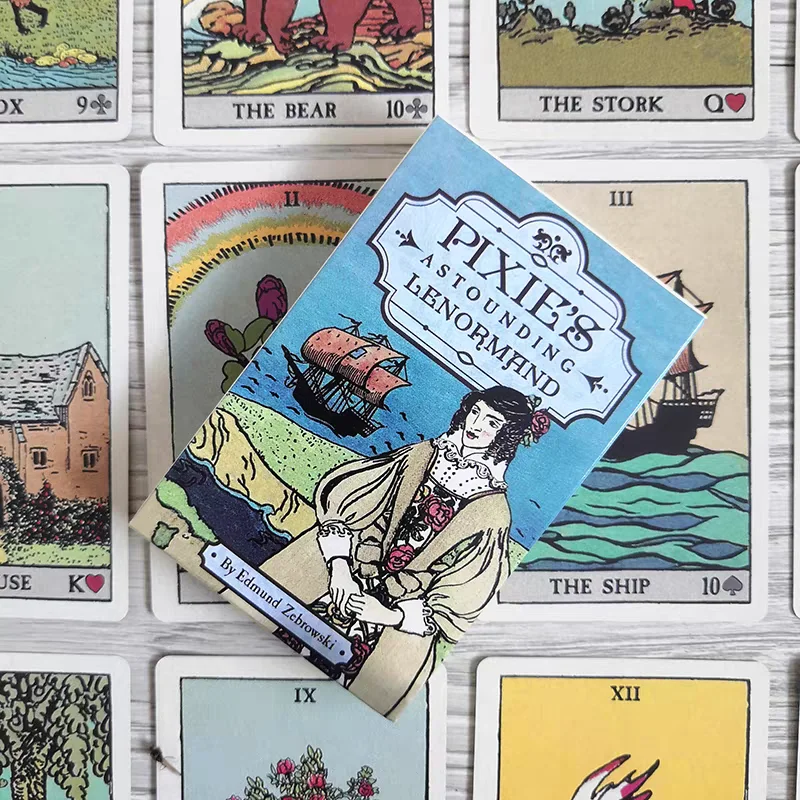 Astounding Lenormand Cards 36 Cards Deck Vintage Style Fortune Telling Oracle Cards Divination Tarot Deck With Guidebook