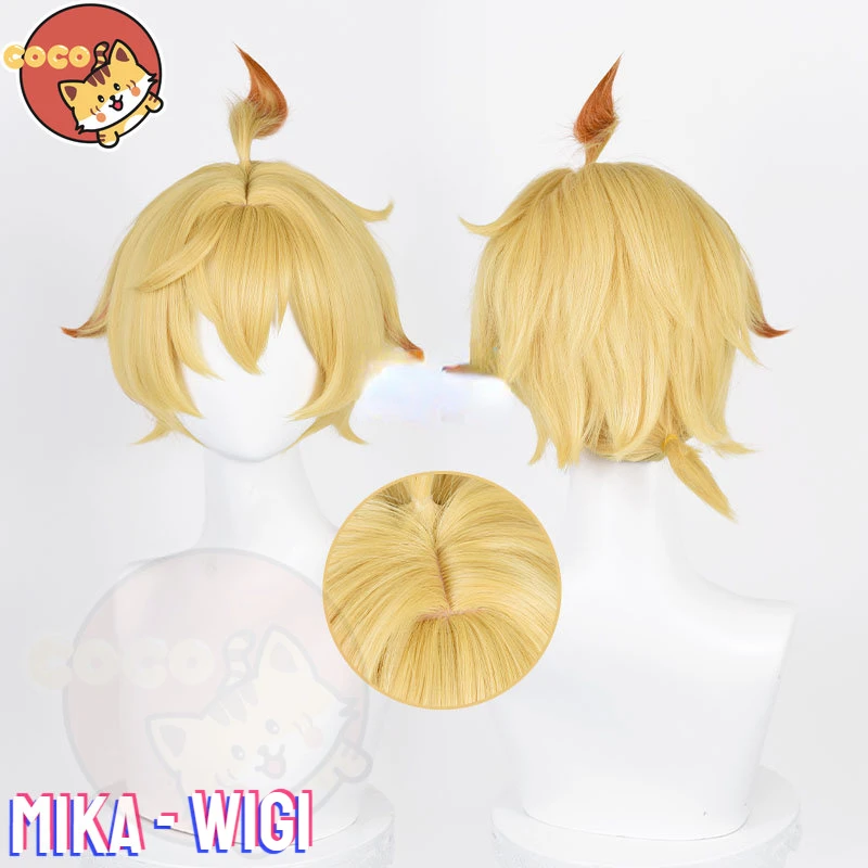 

CoCos Game Genshin Impact Mika Cosplay Wig Game Genshin Impact Cos Wig Mika Schmidt Cosplay Gold Wig