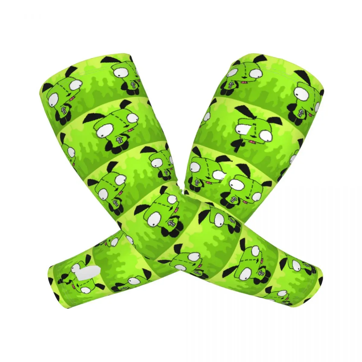 Invader Zim Outdoor Arm Sleeves Sun UV Protection Cover Summer Ice Silk Cycling Tattoo Sleeves