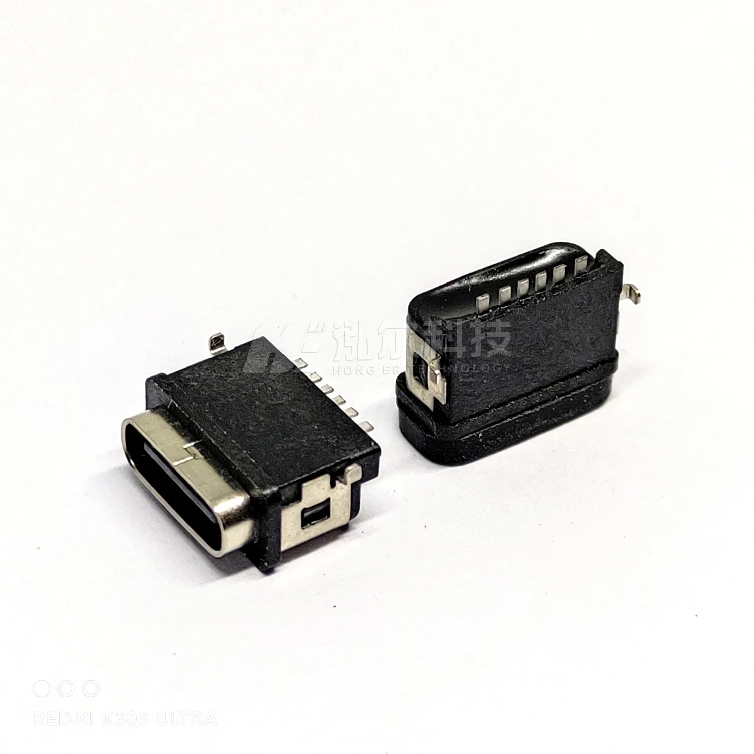 For waterproof TYPE C 6PIN femalesinking board 0.55 two-pin plug board 8.2 charging IPX7 waterproof ring connector