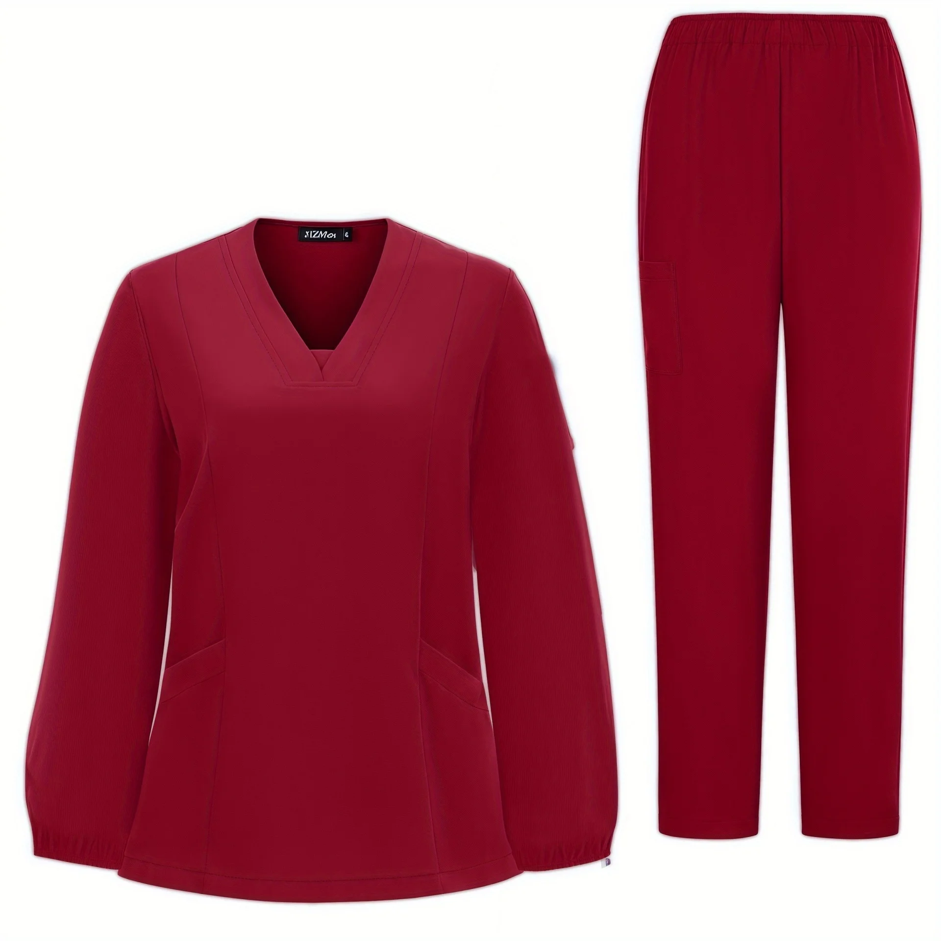 Наборы скрабов с длинными рукавами для больниц полости рта, легкая женская рабочая одежда для медсестер