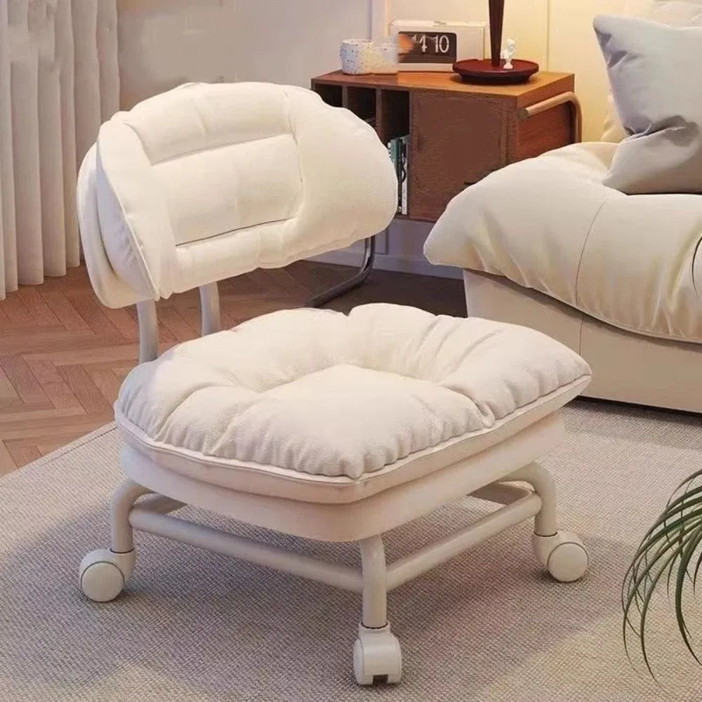 Cloud Shaped Low Stool Universal Pulley Silent Smooth Rolling Stool 360 Swivel Base Robust Thickened Material