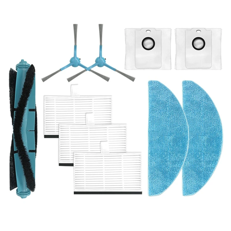 

T83C-For Conga 8290 Vacuum Cleaner Parts Main Side Brush Filter Mop Cloth Dust Bag