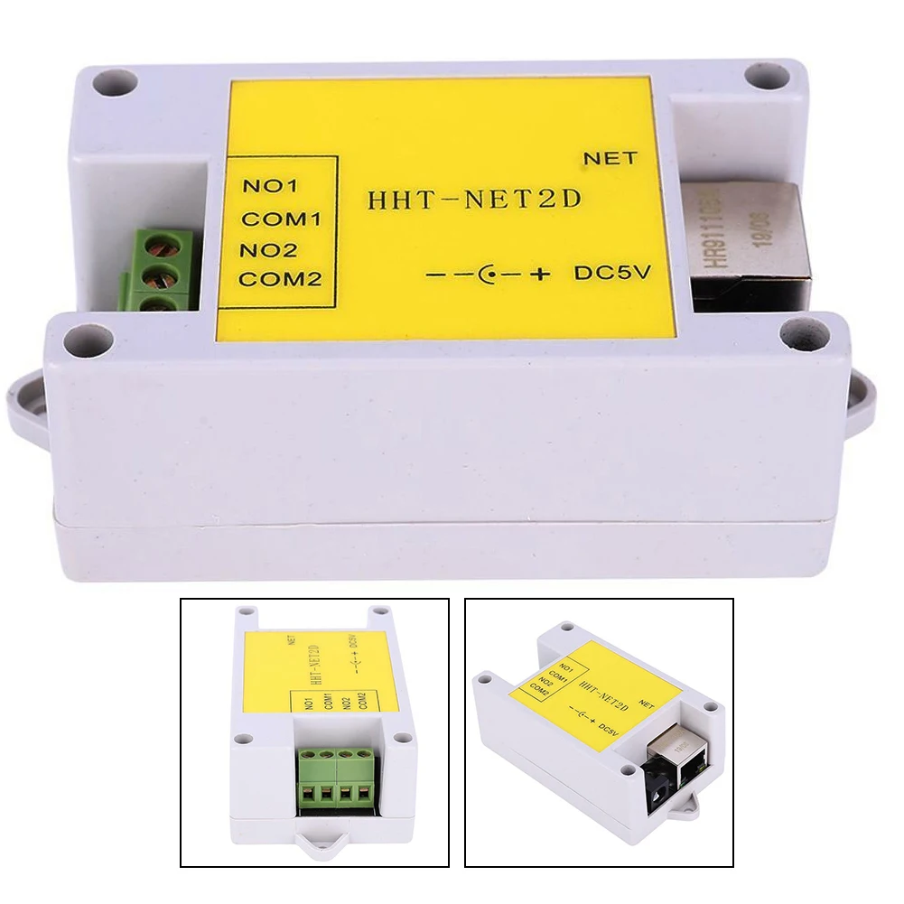 

1set HHT-NET2D Ethernet IP 2-Channel Relay Board DelaySwitch Control Module Electrical Equipment Supplies Accessories