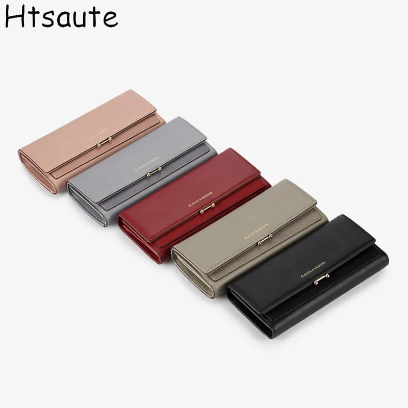 Women’s Long Wallet PU Leather Purse Large Capacity Blocking Clutch, Multi Card Slots, Zipper Coin Pocket, Snap Closure