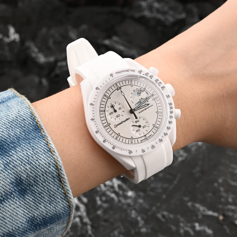 TPU Rubber Strap for Omega X Swatch MoonSwatch Curved End Silicone Quick Release Bracelet 20mm for Snoopy Planetary Watch Band image 5