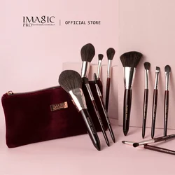 IMAGIC 12Pcs  Makeup Brush Set With Bag Soft Professional Foundation Powder Eye Shadow Blush Women Beauty Make Up Cosmetic Tool