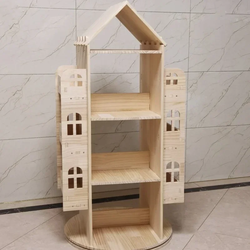 

SHUN 360 degree rotation of children's picture book rack, floor to floor multi-layer storage rack