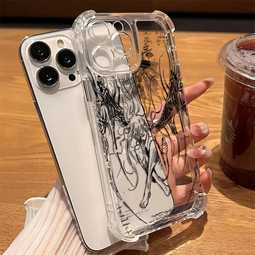 Luxury Black Angel Death Demon Case For Samsung A56 A26 A33 A54 A52 A13 A73 A55 A53 A36 A35 A34 A32 A25 A24 A23 A22 A12 4G 5G - náhled 2