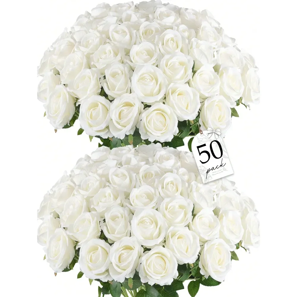 

Белые искусственные шелковые розы оптом, идеально подходят для свадебных композиций и праздничных подарков