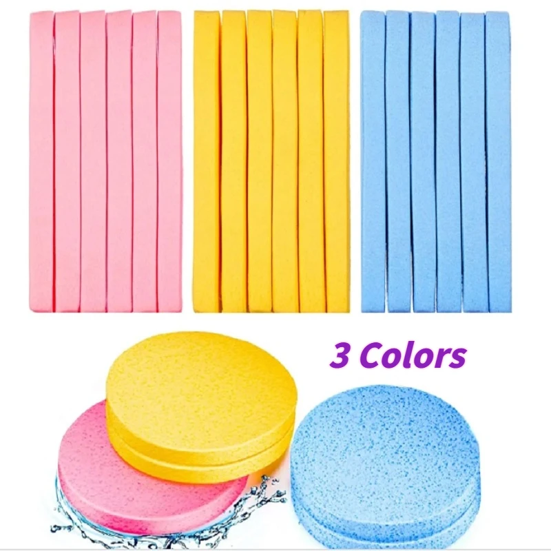12Pcs Compressed Facial Cleaning Sponge Makeup Remover Puff Portable Wash Face Towel Cotton Pad Cleansing Beauty Strip
