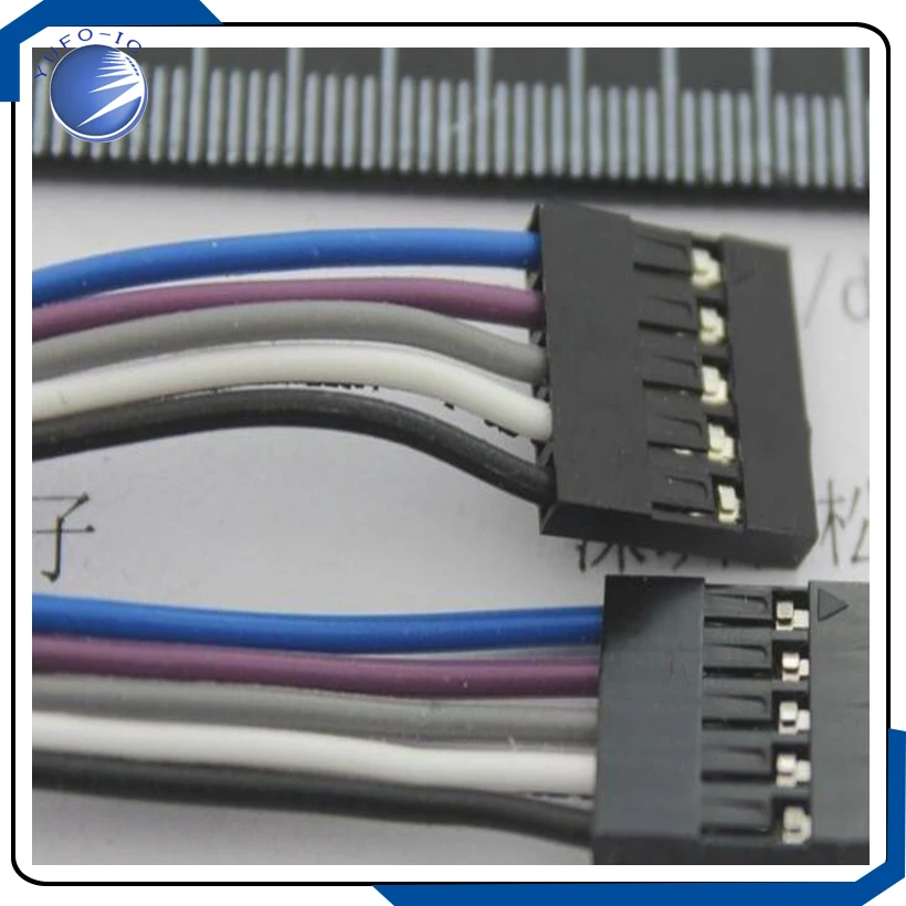 2pcs/lot DuPont wire 5P-5P Double headed 5P DuPont wire 20CM Du pont Cable 5Pin to 5Pin 200mm female to female