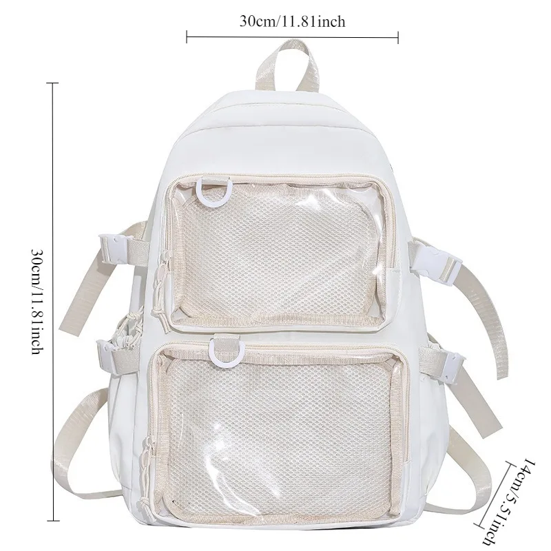 JK Style Transparent Backpack for Women School College Students Anime Cosplay Shoulder Bag