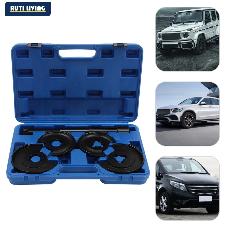 RUTI Universal Shock Absorber Spring Compressor Kit Interchangable Fork Strut Coil Spring Compressor Extractor Auto Tool