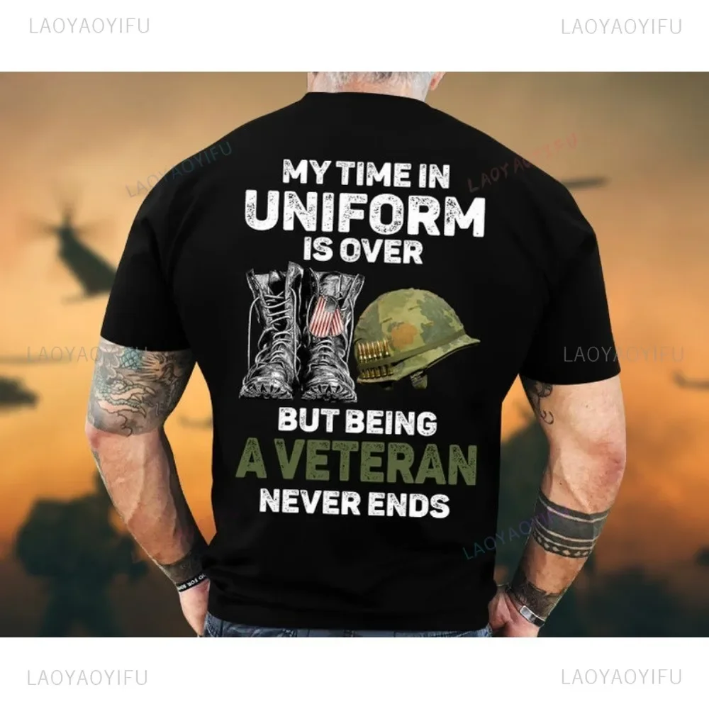 Économie d'été pour anciens combattants jeunesse, cadeau pour la journée des anciens combattants, mon temps en uniforme est terminé, mais les anciens combattants ne sont jamais faits