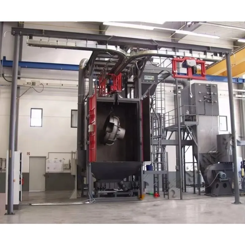 Hook Shot Blasting Machine Custmized Double Hanger Type Shot Blasting Room Industrial Shot Blasting Machine Lpg Tank Supplier