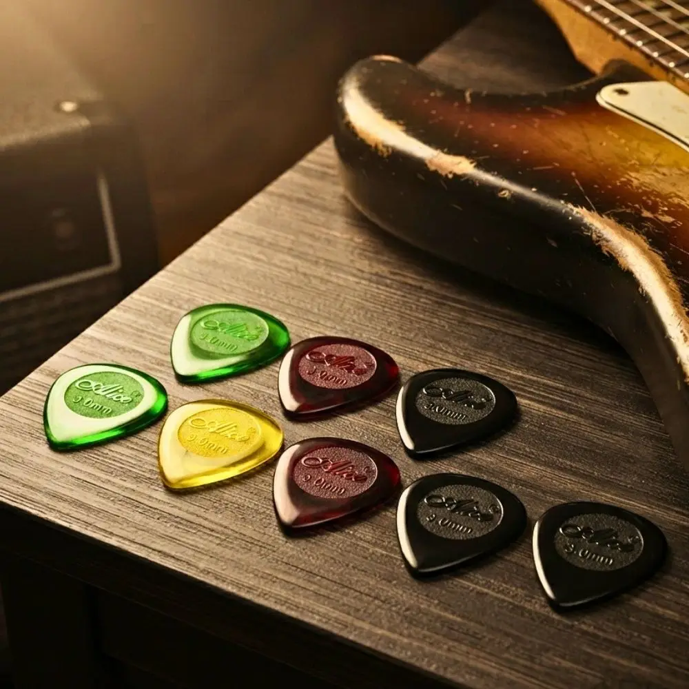 6/12/24pcs Colorful Water Drop Guitar Plectrums, Durable Clear Picks for Daily Practice, Performance & Gift YMY