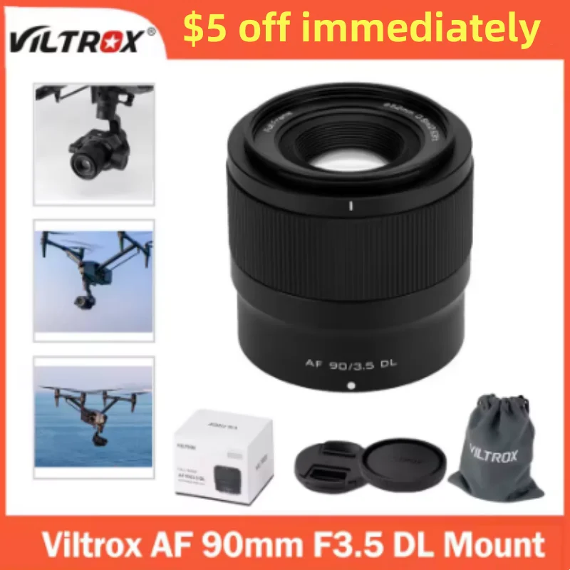 Полнокадровое крепление для объектива Viltrox AF 90 мм F3.5 DL для дрона DJI Inspire 3, Ronin 4D