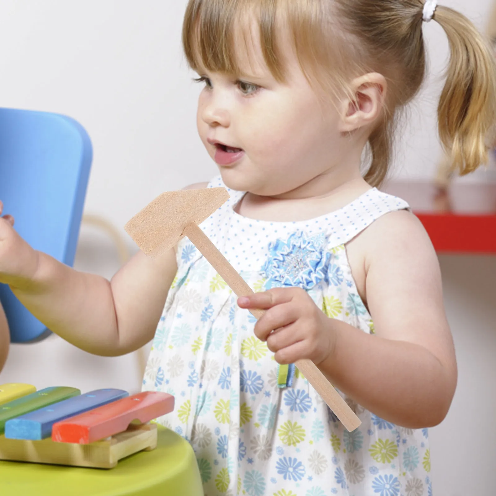 

10Pcs Wooden Mini Mallets Small Lightweight Hammer Hand Grip Training Muscle Development Pounding Tool Wooden Hammer