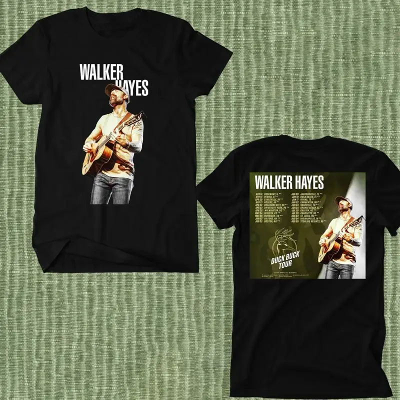 TOUR 2023 WALKER HAYES DUCK BUCK USA BLACK TEE SHIRT