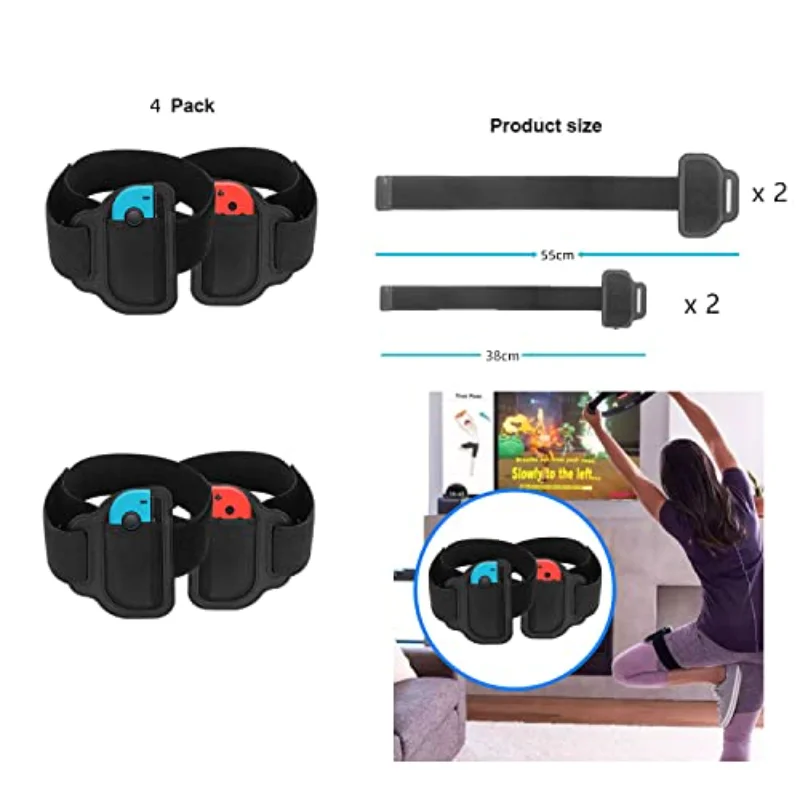 2023 Sports Accessories for Nintend Switch , Switch Soccer Leg Straps Compatible with Switch Sports/Ring Fit Adventure