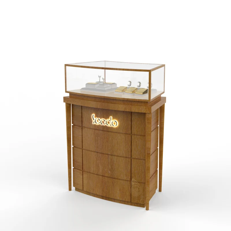 맞춤형 고급 서랍형 직사각형 테이블 보석 진열장 인테리어 디자인 보석 키오스크 소매점 및 전시장