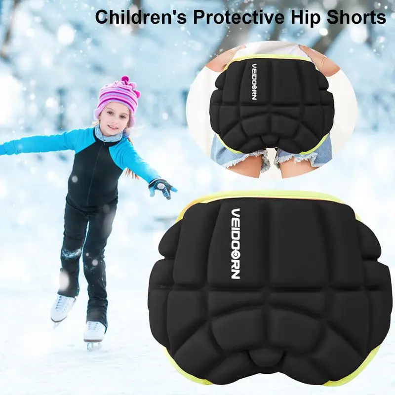 Sports Ski Skate Snowboard Protection Kid Protective Hip Pad Soft Padded Hip Shorts For Skiing Skating Skiing Protector Skating